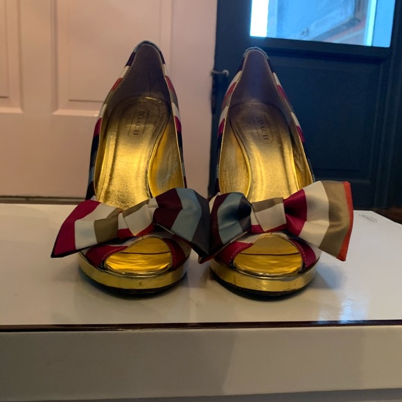 Coach multi stripe heels - Picture 5 of 8
